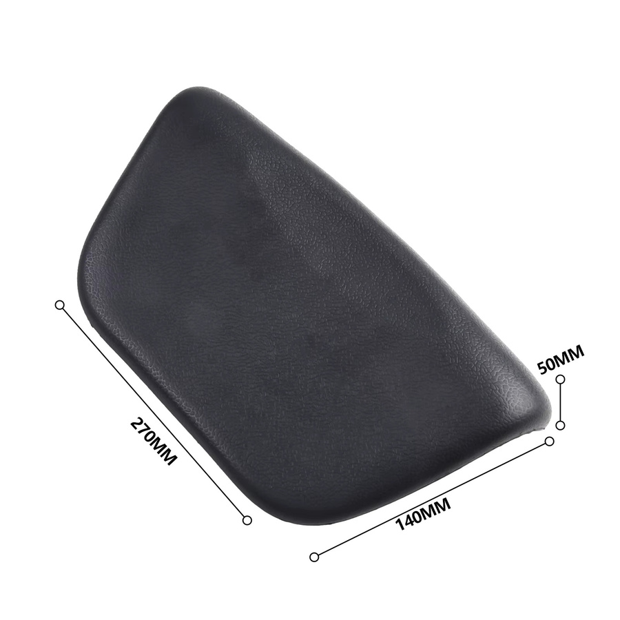 Wasserdichtes Spa-Badekissen aus PU-Kunstleder in Schwarz, ergonomisch geformte Badewannen-Kopfstütze für Nacken und Kopf, B/B/H: 26,5 x 15,0 x 6,0 cm - Bild 1