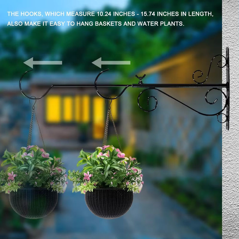 APWIKOGER Hängender Pflanzkorb aus Metall für Balkon, Terrasse und Garten - Bild 3