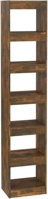 vidaXL Bücherregal und Raumteiler in Räuchereiche, B/T/H: 40 x 30 x 198 cm - Bild 1