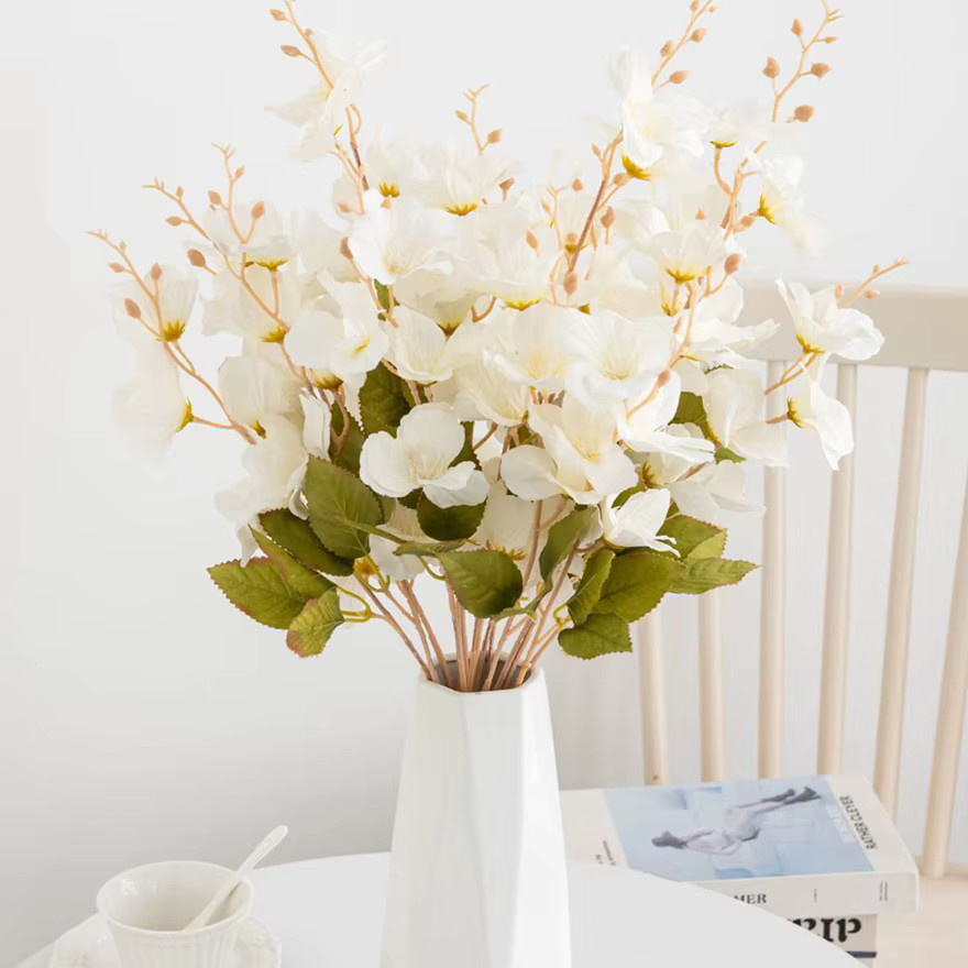 TTCY Künstliche Magnolia Blumen aus Seide in Pink und Weiß für Hochzeit, Garten und Dekoration - Bild 1