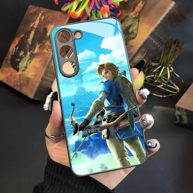 Handyhülle im Cartoon Anime Zelda Design für Samsung Galaxy S24 S23 S22 S21 S20 A24 A34 A54 A53 Note20 M54 FE Ultra Plus in Multicolour - Bild 1