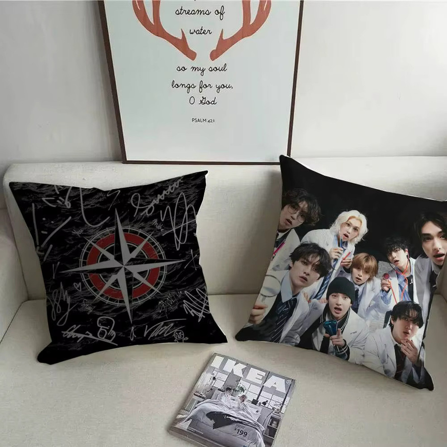 K-Pop Kissenbezug quadratisch Schwarz B/B/B: 30 x 30 x 30 cm - Bild 3