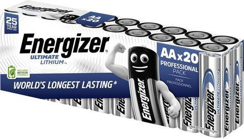 Energizer Ultimate AA Batterie Lithium 3000 mAh 1.5V 20 Stück Silber - Bild 1