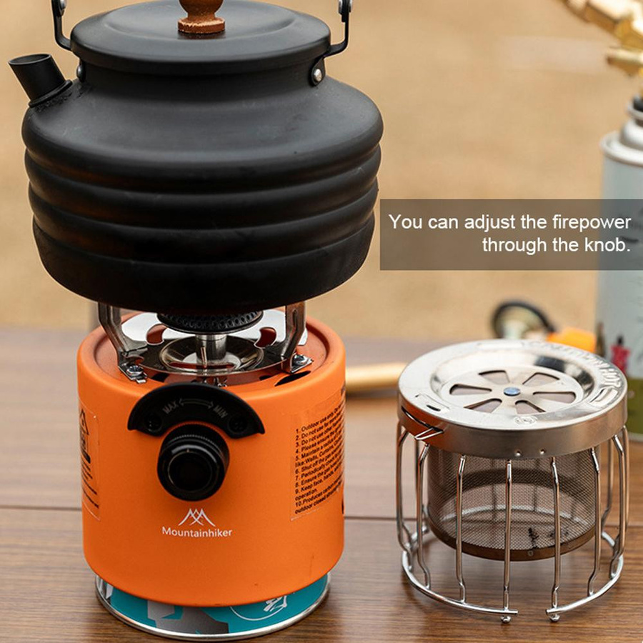 TOMTOP JMS Multifunktionaler Outdoor Camping Heizofen für Angeln und Wasserheizung, 2000W, Gas, Edelstahl, bunt - Bild 7