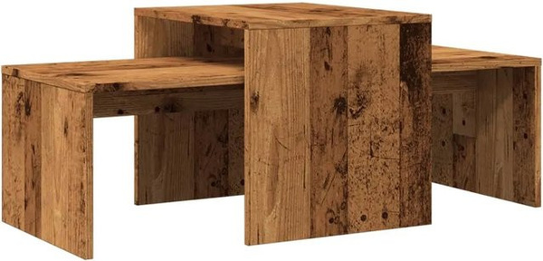 vidaXL Couchtisch in Altholz-Optik Eiche Braun aus Holzwerkstoff B: 100 cm, T: 48 cm, H: 40 cm