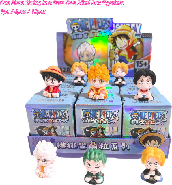 Bandai One Piece Chibi Sitzfiguren Blind Box Set, Mini PVC-Figuren, ab 14 Jahren - Bild 1