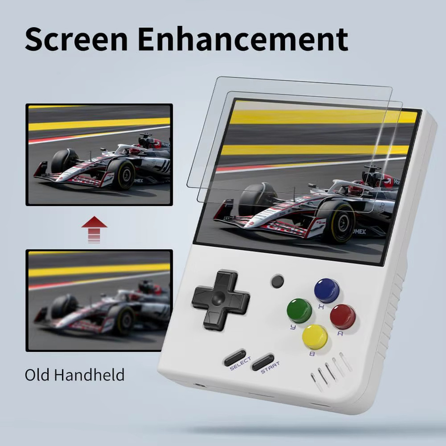 MIYOO Mini Plus Handheld-Spielkonsole mit 3,5 Zoll IPS-Bildschirm in Grau für Retro-Gaming - Bild 2