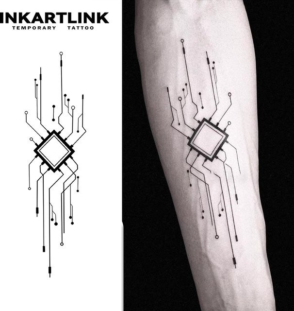 INKARTLINK Mechanisches temporäres Tattoo, wasserfest, semipermanent - Bild 1