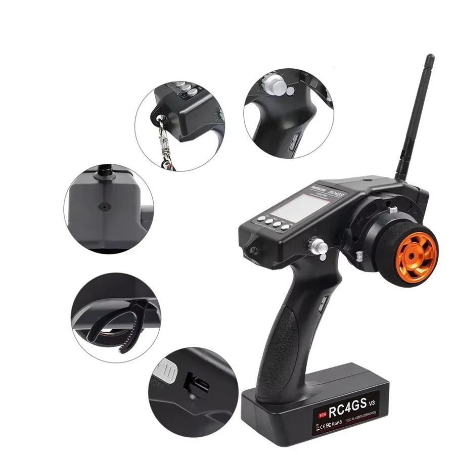 RadioLink RC4GS V3 5CH 5-Kanal-Sender, 2,4G, mit Gyro-Empfänger, black - Bild 3