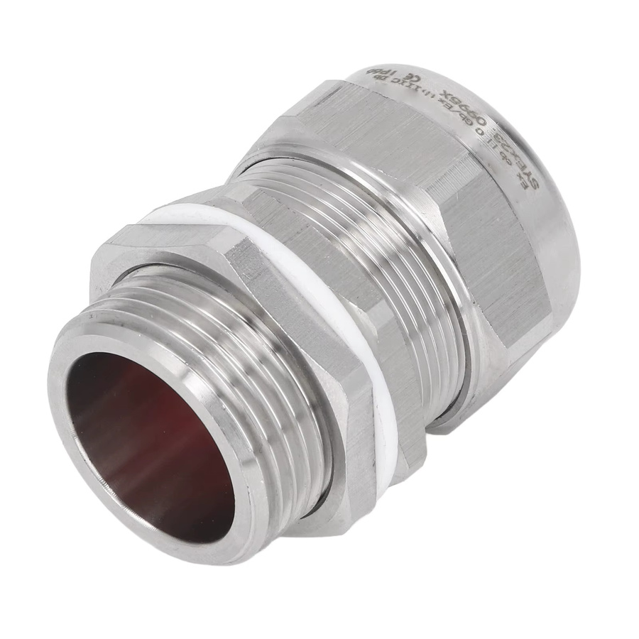 Qiilu Kabelverschraubungsstecker IP66 Wasserdicht aus 304 Edelstahl mit Dual Sealing, G1 M32 NPT 1 Zoll, 1 Stück - Bild 3