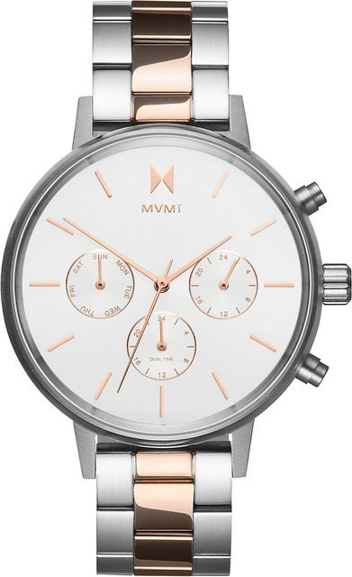 MVMT Damenuhr, Quarz, Edelstahl, 38 mm, Weiß, 5 ATM - Bild 1