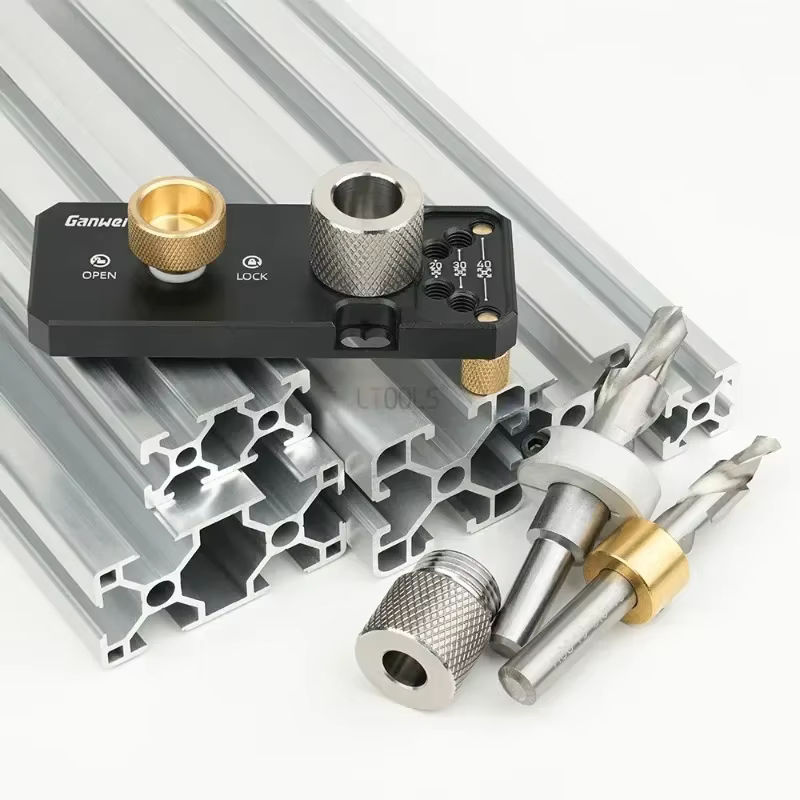 LTOOLS Universal Aluminium Profil Bohrjig für die 20/30/40 Serie in L-Typ und T-Typ als DIY Werkzeug zum Stanzen und Spleißen - Bild 2