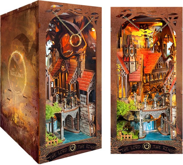 ELEVEN-CUTE Spirit Valley der Magie Ring, DIY Holz Buch Nook Regal Einsatz Kit, Miniatur Modell Kit - Bild 1