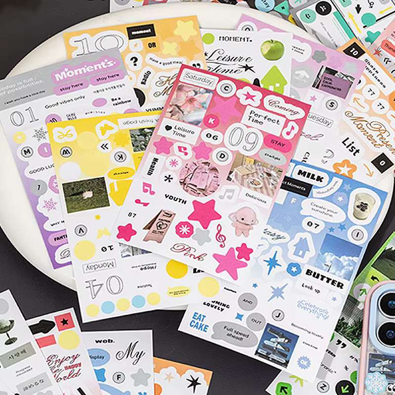 Mr.Paper Deko-Stickerbuch Set mit 30 Stück bunten Journal-Planer-Aufklebern für Scrapbook und DIY Tagebuch - Bild 2