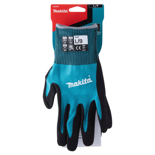 Makita Arbeitshandschuhe aus Nitril in Schwarz, Größe 9 (L) - Bild 2