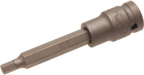 BGS Kraft-Bit-Einsatz 4286, Farbe: Grau, Länge: 100 mm, Antrieb: 12,5 mm (1/2") Innenvierkant, Innensechskant: 6 mm - Bild 1
