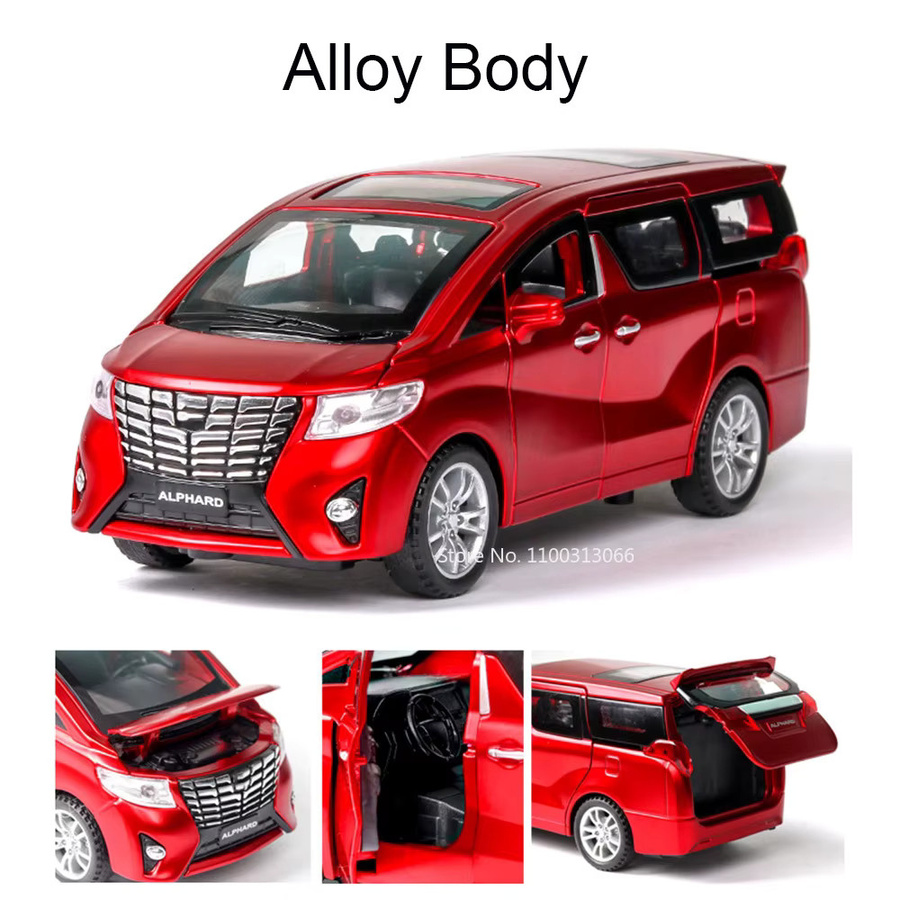 caipo Alphard Vellfire Spielzeugautos, Maßstab 1:32, Metall, Schwarz - Bild 2