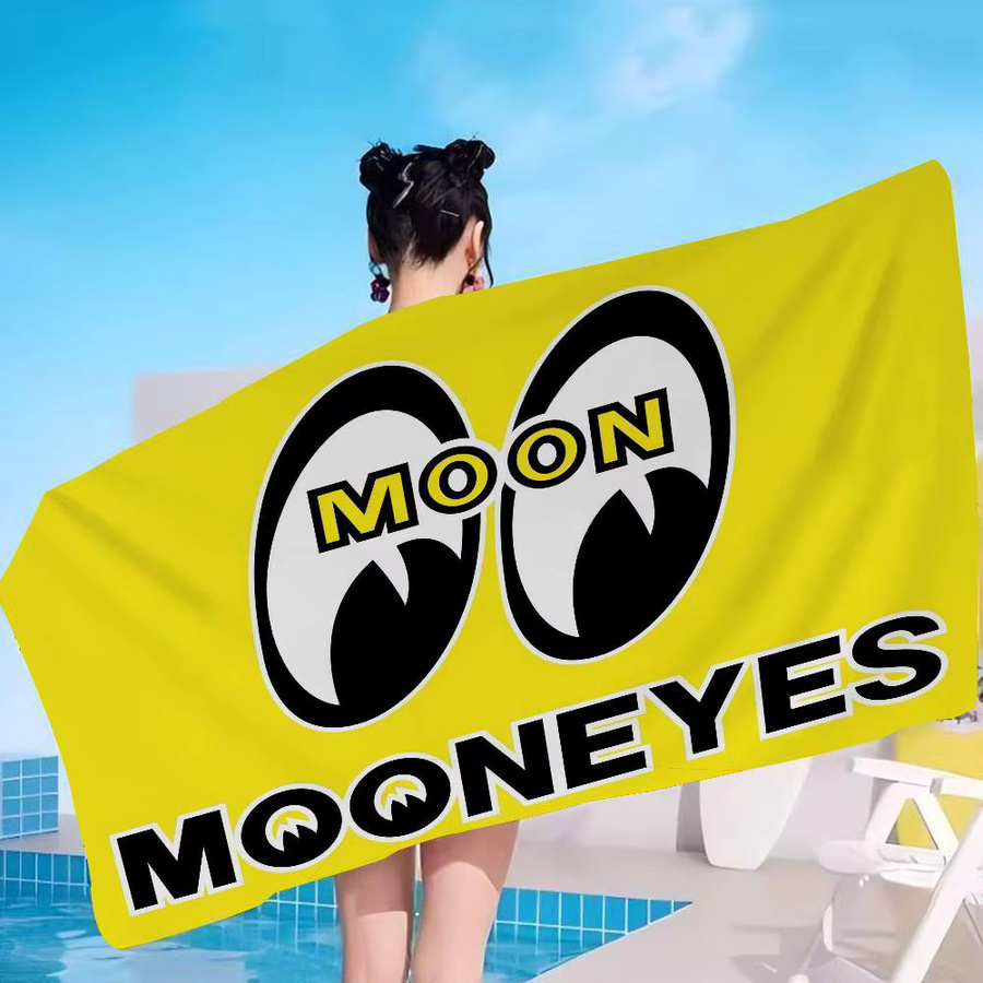 M-Mooneyes Mikrofaser-Strandtuch für Erwachsene, gelb, schnelltrocknend und sandabweisend - Bild 2