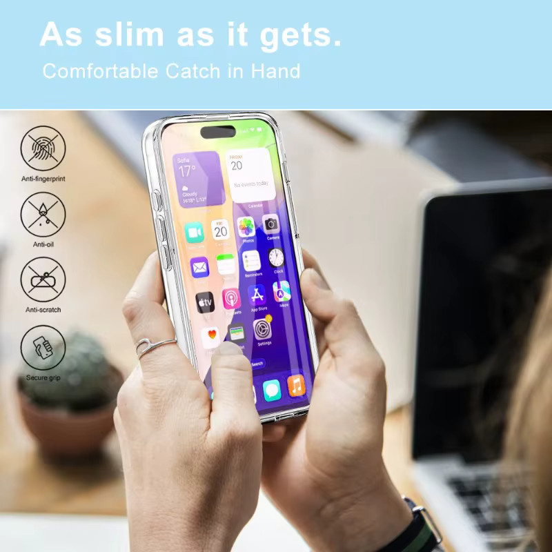 ZEKS 360 Ganzkörper-Handyhülle mit integriertem Displayschutz für iPhone 17, iPhone 17 Pro, iPhone 17 Pro Max und iPhone Air, transparent, stoßfest - Bild 5