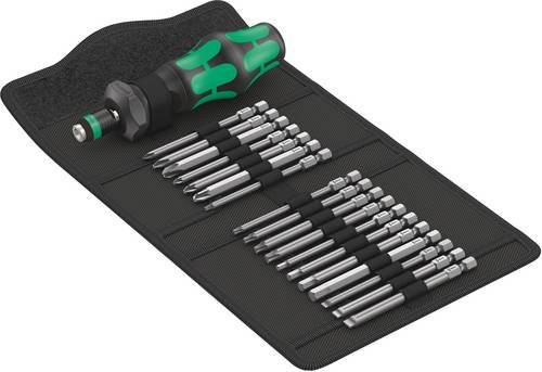 Wera Kraftform Kompakt Turbo 1 Bit-Set 18-teilig mit Bithalter-Schraubendreher 6,3 mm in Schwarz-Grün-Mehrfarbig aus Stahl - Bild 1