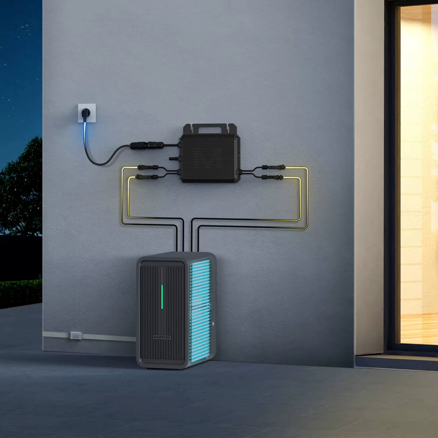 MARSTEK B2500-D Balkon-Solarbatterie LiFePO4 Energiespeichersystem mit 2240Wh Kapazität, 1600W Leistung, Dual MPPT und 800W Ausgang, IP65 Schutzklasse für Deine Heimstromversorgung - Bild 2