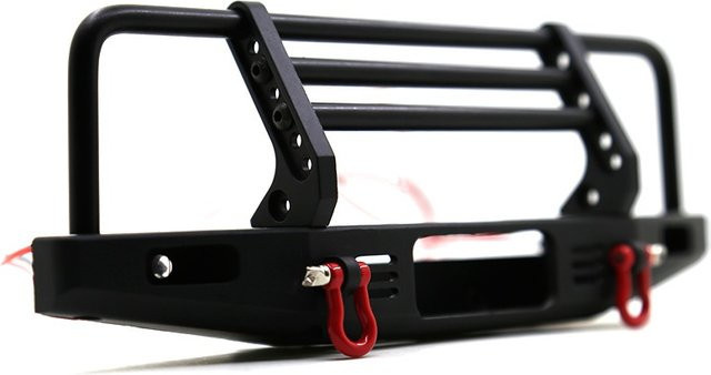 Axial Verstellbare Metall-Frontstoßstange für 1/10 RC Crawler Car, mit LED-Licht, Upgrade-Teil - Bild 1