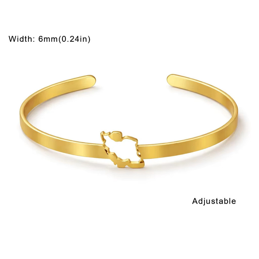 Dawapara Armreif Edelstahl, Gold, Unisex - Bild 3