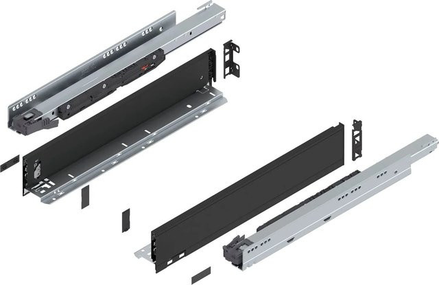 Blum Legrabox Pure Set Schubladensystem mit Blumotion Soft-Close, Nennlänge: 500 mm, Tragkraft: 70 kg, Farbe: Carbonschwarz matt - Bild 1