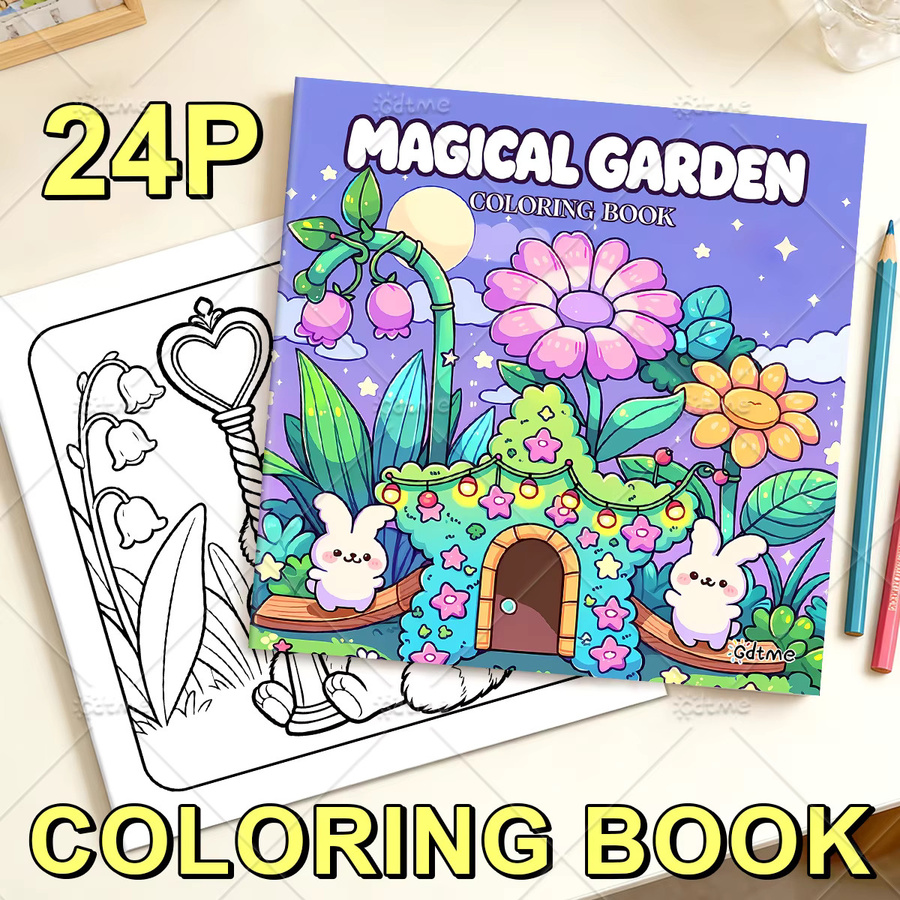 MAGICAL GARDEN Malbuch für Erwachsene, 24 Seiten - Bild 2