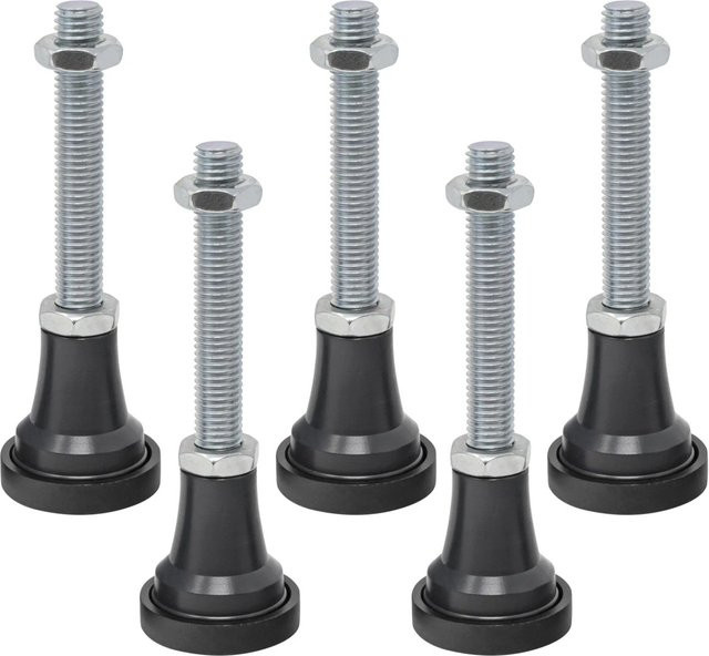 Breuer Wannenfüsse für Duschwannen, 6 Stück, Schwarz, Verstellbereich 9 - 12 cm - Bild 1
