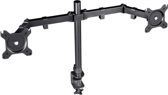Trust GXT 1120 Mara Dual Monitorarm in Schwarz für 2 LCD-Displays bis 32 Zoll mit VESA 75x75 mm und Schreibtisch-Klammerbasis - Bild 1
