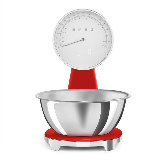 Smeg Küchenwaage KSF01RDWW Digital mit Display in Rot - Bild 1