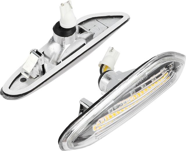 Koogeelife Paar LED Dynamische Fließende Seitenblinker in Weiß für BMW E90 E91 E92 E93 E60 E87 E82 E46 - Bild 1