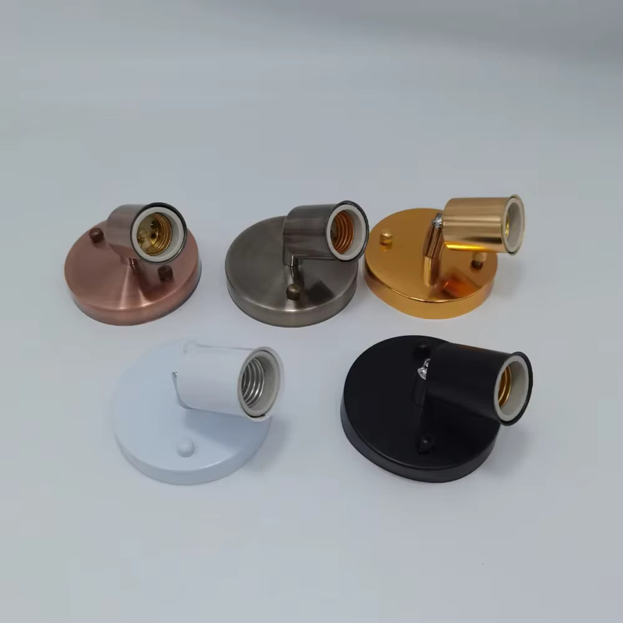 JOYINLED Wandlampen Sockel aus Metall im Antik-Stil für E27 Edison Glühlampen, Mehrfarbig - Bild 2