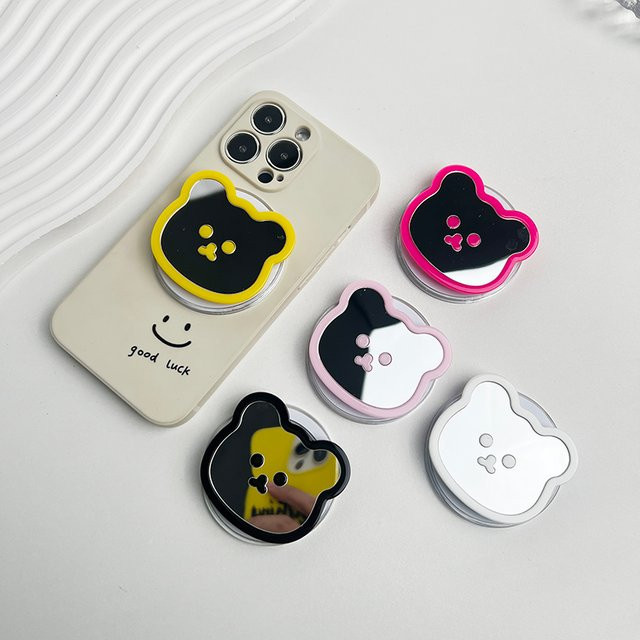 Magnetischer Bären-Telefonhalter in Pink für iPhone MagSafe, Samsung und Mac mit Aufkleber-Funktion - Bild 1