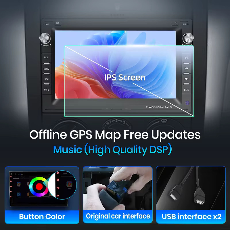 Junsun 4G Android Autoradio mit 9,0 Zoll Touchscreen für VW Golf 4 MK4 Passat B5 Polo Bora Jetta T5 Transporter, Schwarz, mit GPS, WLAN, Bluetooth, CarPlay und Android Auto - Bild 5