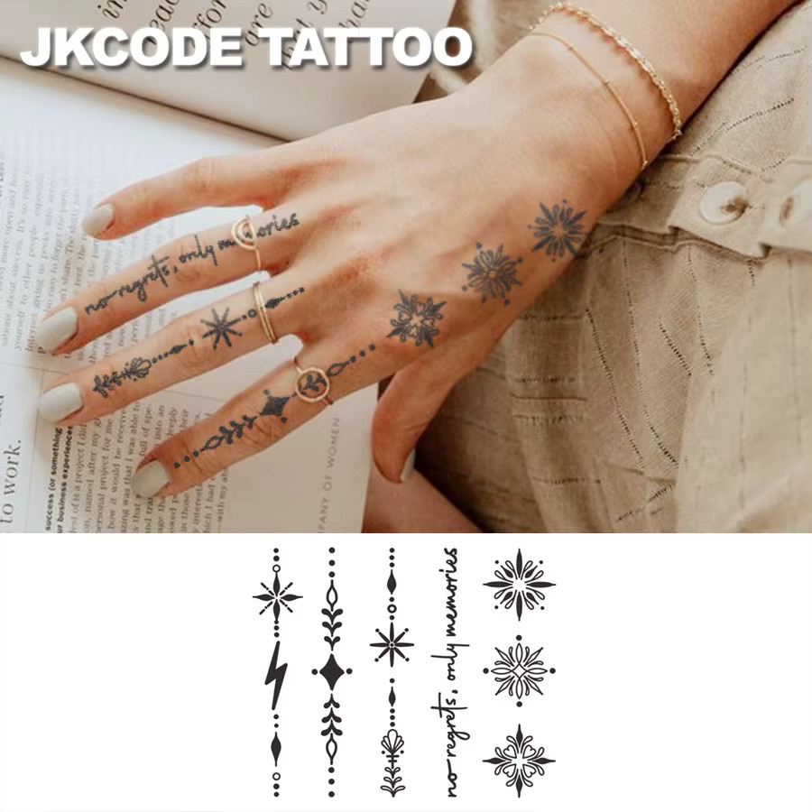 JKCODE TATTOO Mehndi Design Ramadan Semipermanente Tattoos - Bild 2