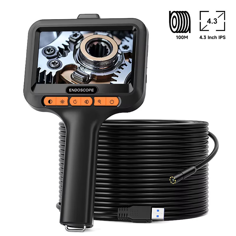 ENWOR Industrielle Endoskopkamera mit 4,3-Zoll-IPS-Bildschirm, HD1080P, wasserdicht, 2–100 m Reichweite und 8 einstellbaren LEDs für die Rohrkanalinspektion - Bild 7