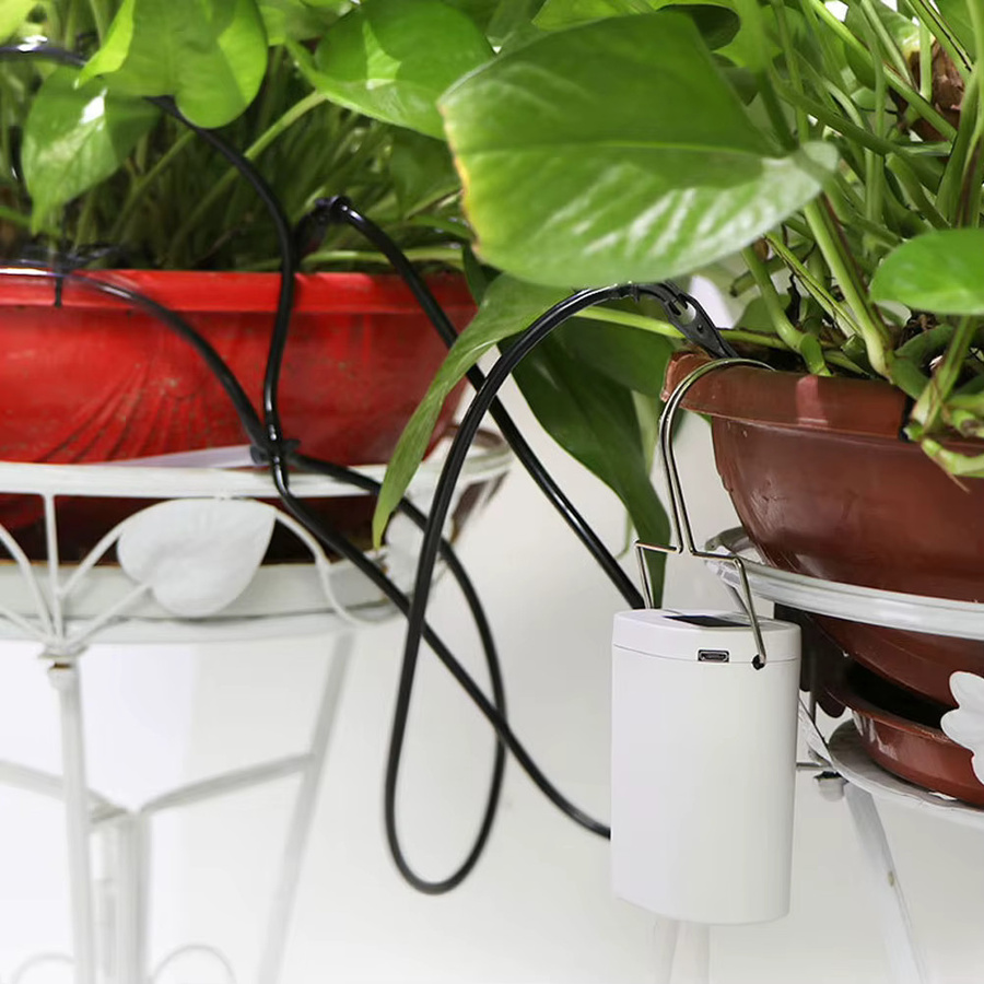 APWIKOGER Automatische Pflanzenbewässerungspumpe mit Timer und 2/8/16 Pumpköpfen in Weiß für Blumen und Pflanzen - Bild 2