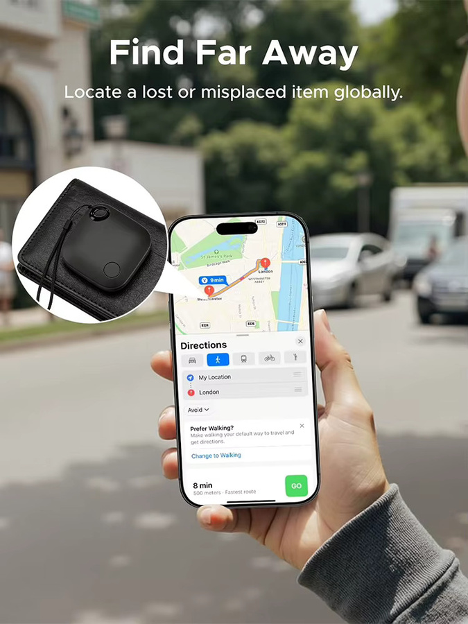 Vivilife IOS Tracker in Schwarz für die Apple Find My App, tragbarer Anti-Verlust MFI-Gegenstandfinder und Ortungsgerät - Bild 6