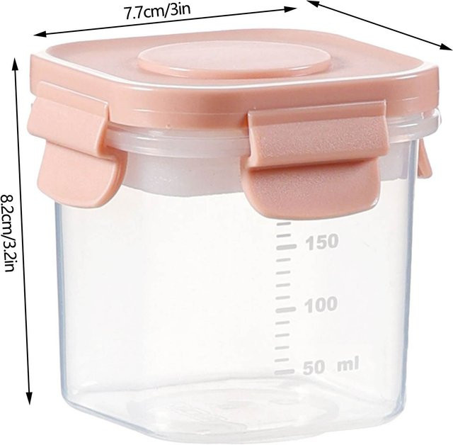CosyHome Babykostbehälter beige, mikrowellengeeignet und luftdicht mit Skala, 200 ml - Bild 1