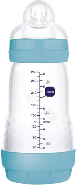 MAM Babyflasche Easy Start matt mit Anti-Kolik-Ventil, Blau, 260 ml - Bild 1
