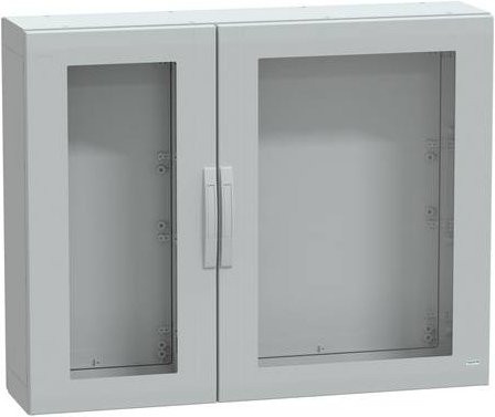 Schneider Electric Polyestergehäuse Bodenaufstellung IP65 mit transparenten Türen, Grau, B/T/H: 100 x 125 x 32 cm - Bild 1