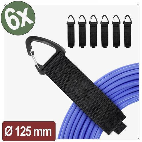 Quadrios 26CA800 Klett-Gurt Schwarz, 6er Set, Länge: 39 cm, Breite: 3,8 cm - Bild 1