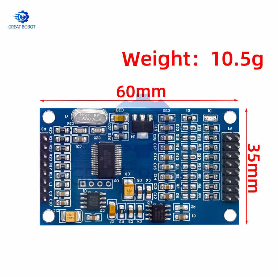 Baishundianzi ADS1256 24-Bit 8-Kanal ADC Datenerfassungsmodul in Blau - Bild 2