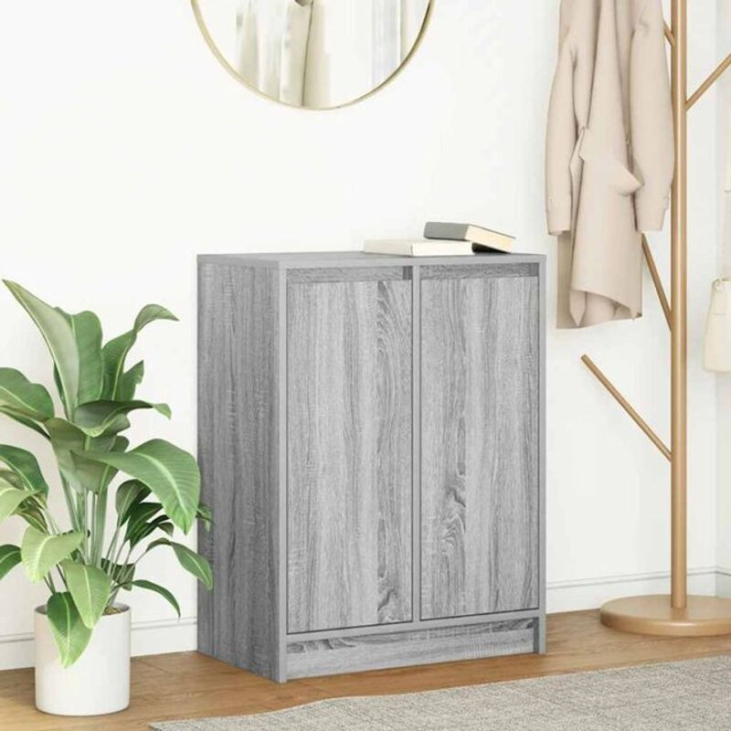 Modernes Sideboard Vidaxl aus Holzwerkstoff in Grau, B/T/H: 57 x 34 x 76 cm - Bild 1