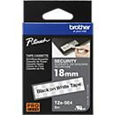 Brother TZe-SE4 Schriftbandkassette für P-touch, Breite: 18 mm, Länge: 8 m, Farbe: Weiß, Schriftfarbe: Schwarz - Bild 3