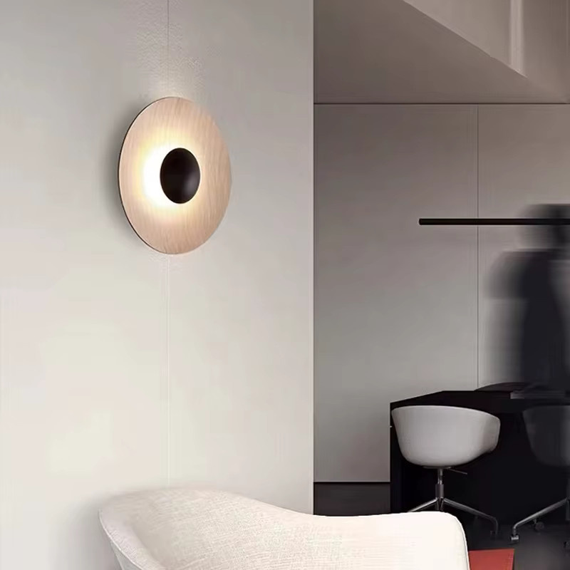 HomeLover Moderne LED Wandleuchte im Nordic Design, runde Wandlampe mit Warmweiß für Wohnzimmer, Schlafzimmer und Flur, Durchmesser: 35 cm - Bild 6