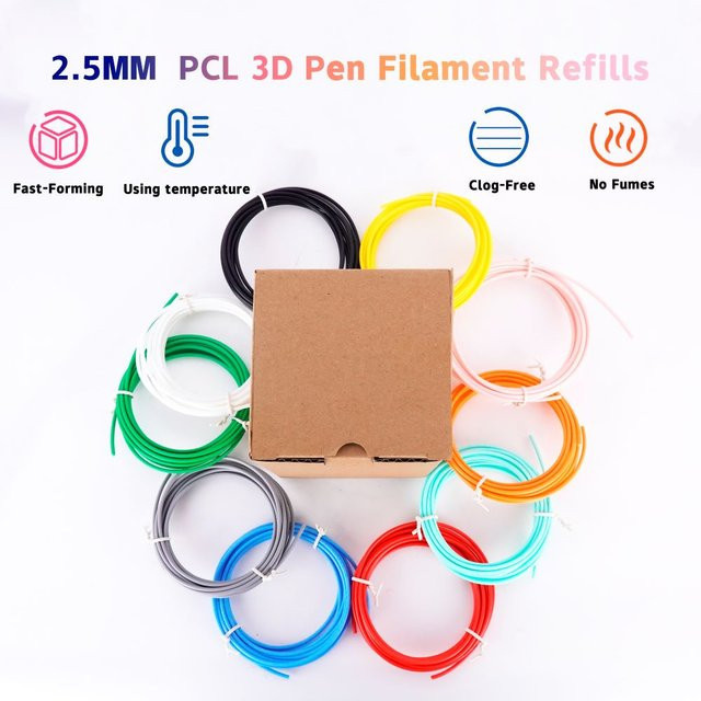 3Doodler 3D-Stiftfilament 2,5 mm Multicolor Niedrigtemperatur-Filament für FDM 3D-Druckstifte - Bild 1