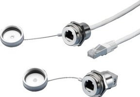 Rittal RJ45-Einbaumodul Ethernet/LAN für Speicher-Installationskit in Silber - Bild 1